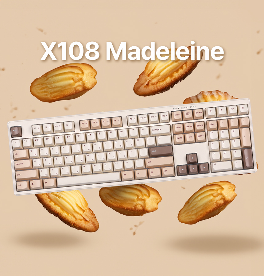 Guts X108 Madeleine Bubble Bubble 6th Generation Membrane Low Noise Gaming Office Full Array Lubricated Keyboard