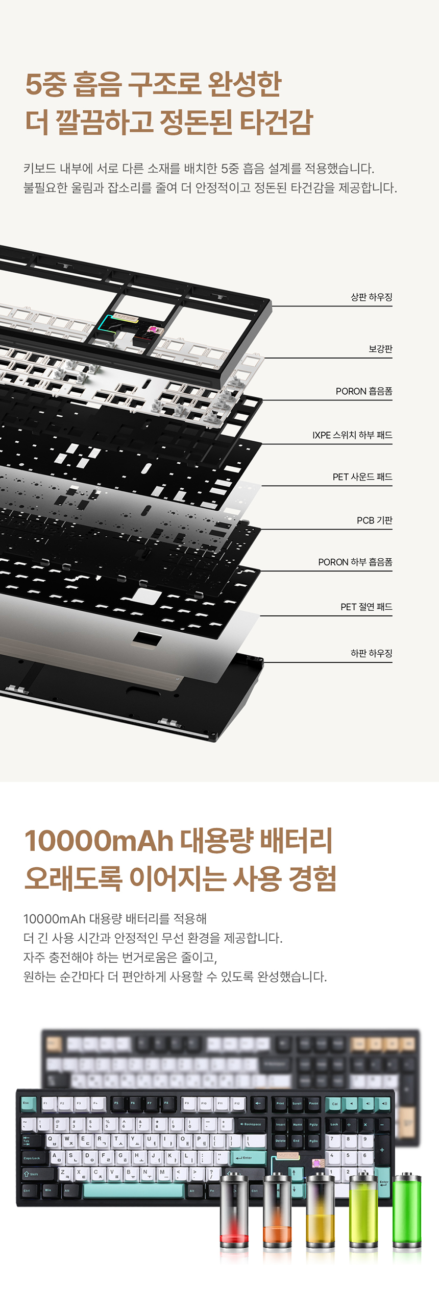 가츠 NUT108 블랙 풀알루미늄 커스텀 무선 블루투스 조약돌 기계식 키보드