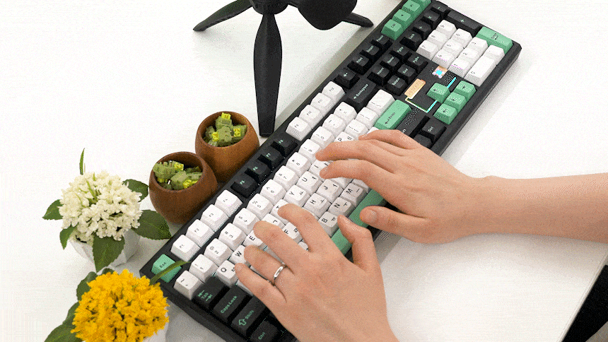가츠 NUT108 블랙 풀알루미늄 커스텀 무선 블루투스 조약돌 기계식 키보드